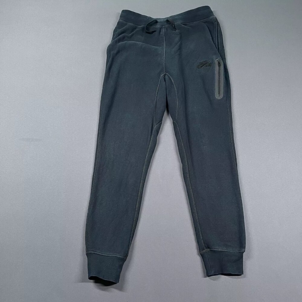 Vintage Nike Pants Men Large Black Jogger Sweatpants Tapered Athletic Zip Pocket